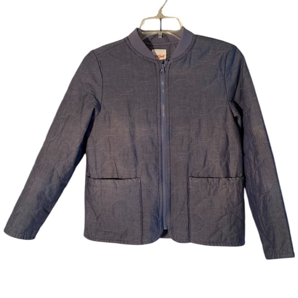 Cat & Jack Gray Quilted Unisex 100% Cotton Jacket Size Large